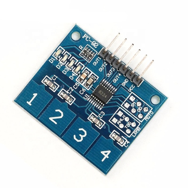 NEW 4 Channel Digital Touch Sensor Capacitive Switch Module Button TTP224