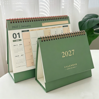 Calendrier de bureau minimaliste 2027 - Planificateur mensuel créatif et suivi des habitudes quotidiennes pour étudiants et employés de bureau