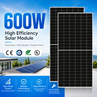 Panneau solaire 600W en gros, module photovoltaïque haute puissance pour système énergétique sur réseau ou hors réseau, pour toiture
