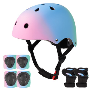 Conjunto de Equipo de Protección Deportiva para Niños, Carcasa de ABS, Espuma EPS, Casco Ajustable, Protectores de Rodilla, Codo y Muñeca para Niños y Niñas - Product Image 1