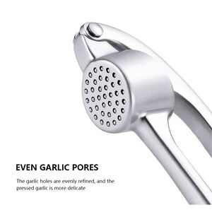 DZ High Quality Custom Manual Garlic Press <b>Sets</b> Stainless Steel Metal Garlic Squeezer Crusher and Peeler Brush - Product Image 5