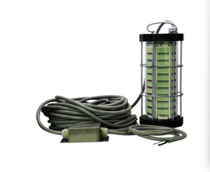 מנורת לד 4000W בצורת כריש/דיונון, ירוקה, עמידות למים בתקן IP68, תאורת דיג תת ימית לעומק רב, Ra80, מרחק תאורה 1-100 מטר, 140 לומן/וואט, אלומיניום - Product Image 1