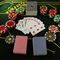 Papier imprimé de logo personnalisé cartes à jouer au poker cartes à jouer pour publicité de jeu de divertissement