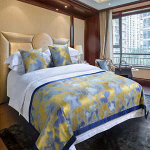 Five Stars Hotel Using Jacquard Design 50*210cm 100 Polyester <strong>Bed</strong> <strong>Runner</strong> - Product Image 1