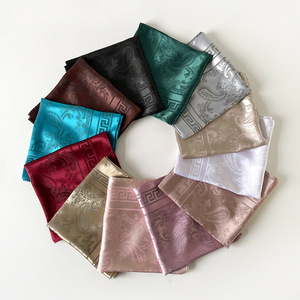 Écharpe carrée personnalisée en satin jacquard à motif de fleurs de cajou 90*90 cm pour <span class=keywords><strong>homme</strong></span>, écharpe de cou, hijab musulman, écharpe ethnique pour femme - Product Image 2