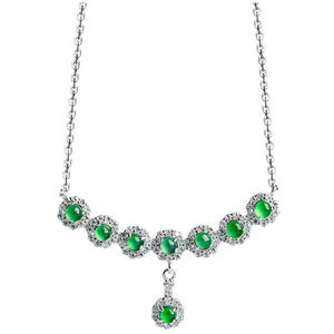 Pendentif en jadéite naturelle, argent S925, accessoires de mode pour femmes, bijoux, certificat d'évaluation D255 - Product Image 1