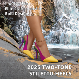 Nuove <span class=keywords><strong>Scarpe</strong></span> Estive 2026 Eleganti e alla Moda, Bicolore con Punta a Spillo, <span class=keywords><strong>Tacco</strong></span> Alto, Sexy <span class=keywords><strong>Scarpe</strong></span> da <span class=keywords><strong>Donna</strong></span> per Esterni - Product Image 2