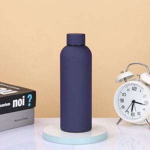 Thermos de voyage sportif en acier inoxydable à double paroi de 500 ml, écologique, avec affichage de la température, coloré, à petite ouverture droite - Product Image 2