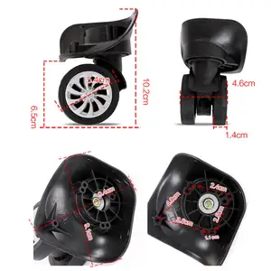 Hochleistungs-Koffer räder Ersatz gepäck koffer räder Reisegepäck räder Kits für drehbares Universal Schwarz