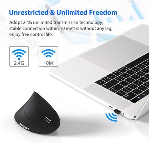 Hot người bán quang dọc chuột tay phải có thể sạc lại USB 2.4Ghz chuột không dây với 5 nút trong kho - Product Image 5