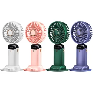 Wholesale Portable Usb Handheld Fan Aromatherapy Mini Electric Fan Digital Display Folding Table OEM ODM Air Cooling Fan 5V 190G