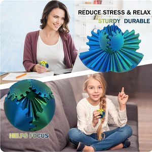 Functional Gear Fidget Toy Dual Use for Stress Relief & Desktop Ornament Home Office Supplies - Product Image 2