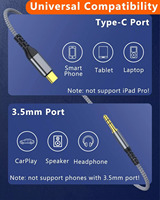 Pastall USB C auf 3,5mm Nylon geflochtenes Audio kabel PVC-ummanteltes Aux-Kabel mit Stereo verlängerung Typ C auf Stecker adapter