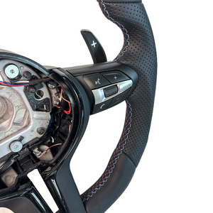 Volante de Cuero Completo con Costuras Tricolores, Envío Gratis desde EE. UU., Compatible con <span class=keywords><strong>BMW</strong></span> F82 <span class=keywords><strong>F20</strong></span> F30 F32 M3 F80 M4 F82 F87 - Product Image 5