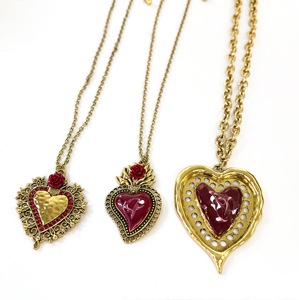 Nuevo Collar de Moda Clásico Rojo Elegante con Colgante de Corazón, Tema de <span class=keywords><strong>Cuento</strong></span> de Hadas, Flor de Lujo, Joyería para Mujer, Regalo de Fiesta, Venta al por Mayor - Product Image 1