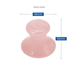 100% CRISTAL de cuarzo rosa Natural <span class=keywords><strong>Jade</strong></span> Feng Shui y estilo amor masajeador de setas de piedras preciosas técnica tallada a mano - Product Image 5