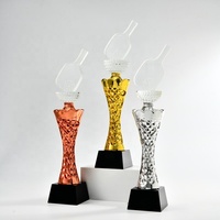 Trophée de pickleball écologique personnalisé avec logo gravé au laser, en résine polie, souvenir d'événement sportif