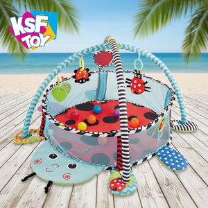 Tappetino Gioco Educativo 3-in-1 KSF Anti-Urina, Tappeto <span class=keywords><strong>per</strong></span> Gattonare, Gioco Oceanico, Rack Fitness, Piscina di Palline con Tessuto Non Tessuto <span class=keywords><strong>per</strong></span> Neonati - Product Image 4