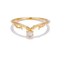 Trendiges Damen Boho Stapelring-Set 14K Vergoldet 925 Sterling Silber Graviertes Blatt Sternförmiges Design Hochzeit Valentinstag
