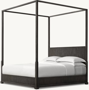Populair Op Maat Luxe Design <span class=keywords><strong>Bed</strong></span> Slaapkamermeubilair Massief Eiken Houten Frame <span class=keywords><strong>Queen</strong></span> Kingsize Hemelbedden