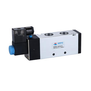 Vanne solénoïde pneumatique directionnelle à cylindre 24V 4V410-15 2 positions 5 voies Contrôle 220V Structure à bille Vanne solénoïde pour média gazeux - Product Image 1