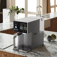 Système de purification d'eau électrique 4-en-1 pour bureau avec filtration RO, machine à glaçons, distributeur d'eau chaude/froide instantanée, boîtier en plastique