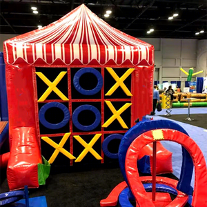 Juego inflable 2 <span class=keywords><strong>en</strong></span> 1, doble cara, tamaño real, Tic-Tac-Toe, juego combinado de 4 puntos - Product Image 1