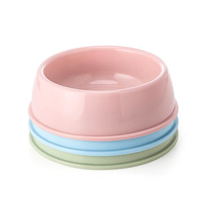도매 고양이와 개 음식 그릇 식기 멀티 캔디 색상 단일 플라스틱 개 작은 둥근 그릇 - Product Image 4
