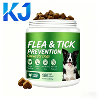 Friandises à mâcher OEM pour la santé naturelle de la peau et du pelage des chiens |   Complément Masticable Anti-Puces et Tiques Saveur Poulet Oméga 3 – 60/90/120 Comprimés