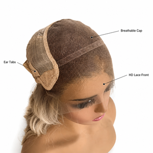 Parrucca Frontale in Pizzo HD, 100% Capelli Umani Europei Vergini con Cuticole Allineate, <span class=keywords><strong>Biondo</strong></span> <span class=keywords><strong>Platino</strong></span> con Riflessi, <span class=keywords><strong>Parrucche</strong></span> Frontali in Pizzo - Product Image 5