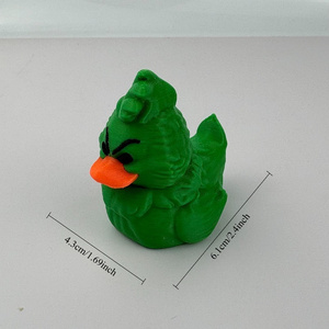 Ornamento Anatra Verde Stampato in 3D Stile Mid-Century Modern per Decorazione di Davanzali e Scrivanie - Product Image 3