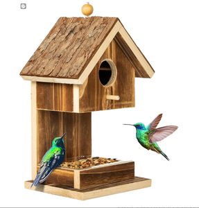 Kuş evleri ahşap kuş evleri dışında kutup ahşap kuş evi asılı Birdhouse gümrükleme bahçe ülke evler - Product Image 1