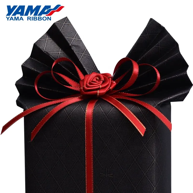 Yama Luxury Elegant Thanh Lịch Tùy Chỉnh Nhỏ Stick On In Cung Ribbon Quà Tặng Bao Bì Pretied Cung Cho Sô Cô La Flower Box