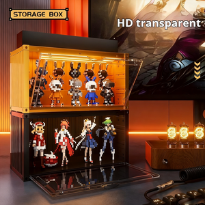 Sáng Tạo Container Thiết Kế Nhựa Chống Bụi Lưu Trữ Hiển Thị Kệ Mù Hộp Đồ Chơi Hình Tổ Chức Trong Suốt Lưu Trữ Hộp - Product Image 2