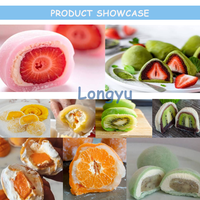 Machine automatique LONGYU pour la fabrication de mochi glacé Daifuku fourré aux fruits sans obstruction, pour la production en usine de produits surgelés commerciaux