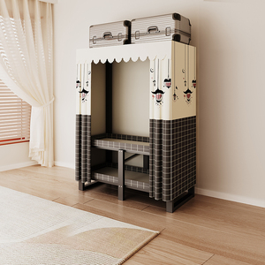 <span class=keywords><strong>Armadio</strong></span> Moderno Pieghevole con Telaio in Metallo, Ante Scorrevoli, Design Durevole, Grande Capacità di Stoccaggio, Facile Montaggio, Ideale per Affitti - Product Image 1