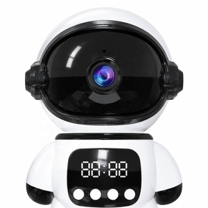 Robot intelligent AI 2 en 1, caméra de sécurité domestique WiFi 1080P 360° °   Moniteur de bébé/animal domestique de bureau avec audio bidirectionnel et fonction de <span class=keywords><strong>chat</strong></span> vocal, design Astronaute - Product Image 4