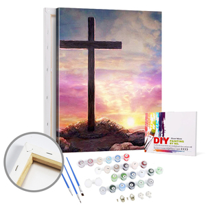 Tranh Vẽ Tự Làm Thiết Kế Theo Số Bộ Tranh Sơn Dầu Thủ Công Trên Vải Bố Tranh Tôn Giáo Theo Số - Product Image 4