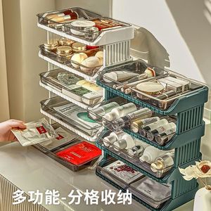 Boîte de rangement pour cosmétiques, organisateur de tiroirs en plastique multicouche pour le bureau, la salle de bain, le rangement du maquillage avec tiroirs - Product Image 2