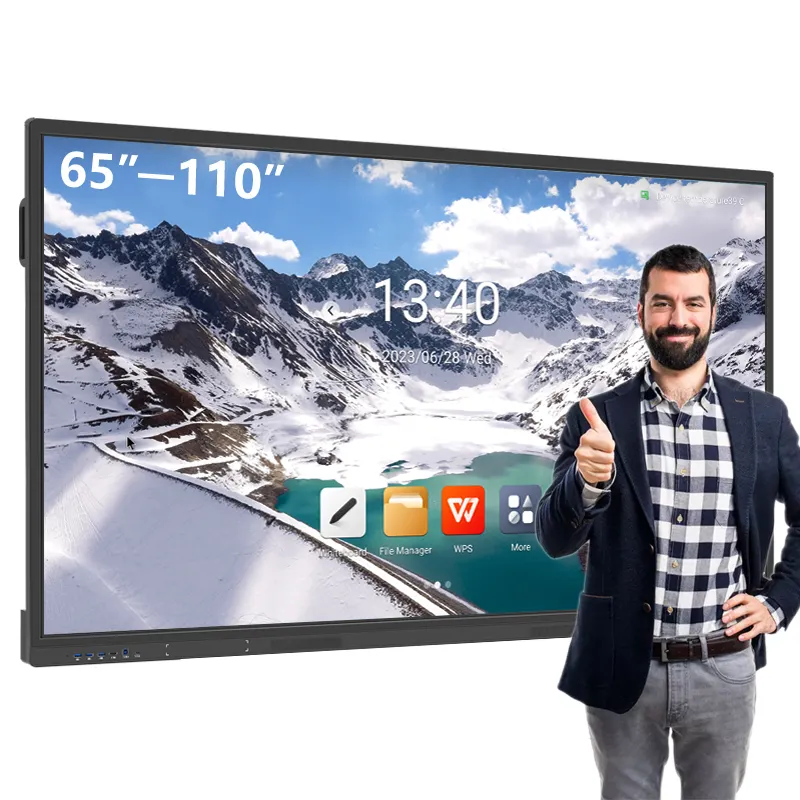 LT 65 75 86 98 Inch School Teaching Smart Boards Prices Digital Display Touch Screen Office Interactive Whiteboard