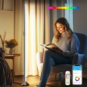 Lámpara de Pie Inteligente RGBIC Moderna con Alexa, Lámpara de Pie que Cambia de Color para Dormitorio y Sala de Estar, Modo de Control Remoto - Product Image 6