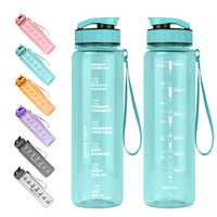 Nouvelle conception, bouteille d'eau de sport pour adultes Tritan sans BPA de 1000 ml avec logo personnalisé, écologique