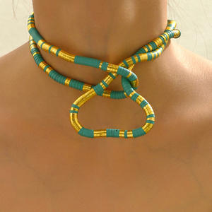 สร้อยคอแบบไม่สิ้นสุดสำหรับผู้หญิงสร้อยคองูสีทองแบบงอได้สร้อยแบบพันรอบคอมีความยืดหยุ่นแบบ DIY รูปร่างงูเย็น - Product Image 4