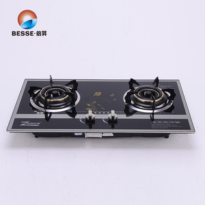 Table de cuisson à gaz double brûleur intégrée, surface en verre trempé, cuisinière GPL pour la maison, l'hôtel et la cuisine - Product Image 1