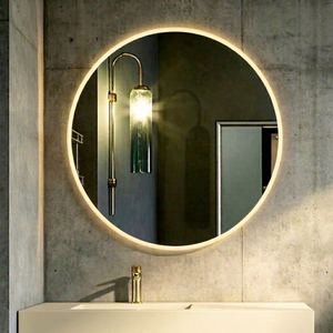 Round LED Bathroom <b>Mirror</b> Backlit Wall Hanging <b>Vanity</b> <b>Mirror</b> Illuminated Cosmetic <b>Mirror</b> Modern Interior <b>Lighting</b> - Product Image 1