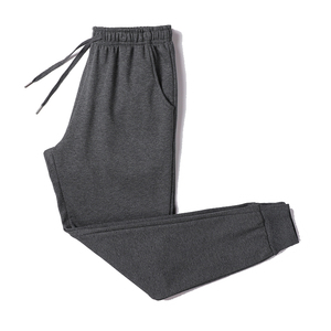 Suéteres con logotipo personalizado para invierno, pantalones deportivos casuales para hombre, de color sólido, con forro de terciopelo, pantalones de moda cómodos. - Product Image 4