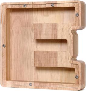 Hucha con letras del alfabeto de madera con diseño recortado <span class=keywords><strong>para</strong></span> niños, niños y niñas, bancos de monedas y caja <span class=keywords><strong>para</strong></span> ahorrar dinero - Product Image 5
