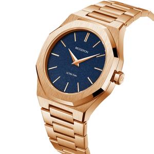 Reloj de Pulsera Ultrafino de Oro Rosa con Logotipo Personalizado, Relojes de Mujer Delgados de Alta Calidad Resistentes al Agua 5ATM - Product Image 1