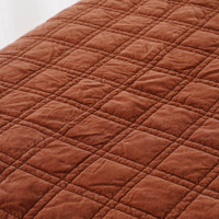 Couverture matelassée en coton 100% pré-lavée, double couche, résistante, motif quadrillé, personnalisable OEM/ODM, vente en gros