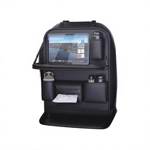Sac de rangement en cuir pour dossier de siège de <span class=keywords><strong>voiture</strong></span> avec organisateur suspendu pour les sièges avant/arrière, petite table et gadgets essentiels pour la <span class=keywords><strong>voiture</strong></span> - Product Image 4